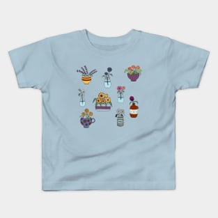 A simple bit of flowers in pots Kids T-Shirt